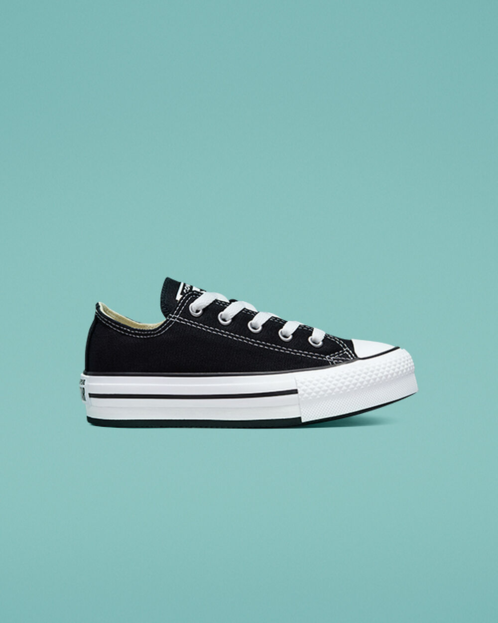 Zapatillas Converse Chuck Taylor All Star Niña Negras Blancas Negras | Colombia-603179