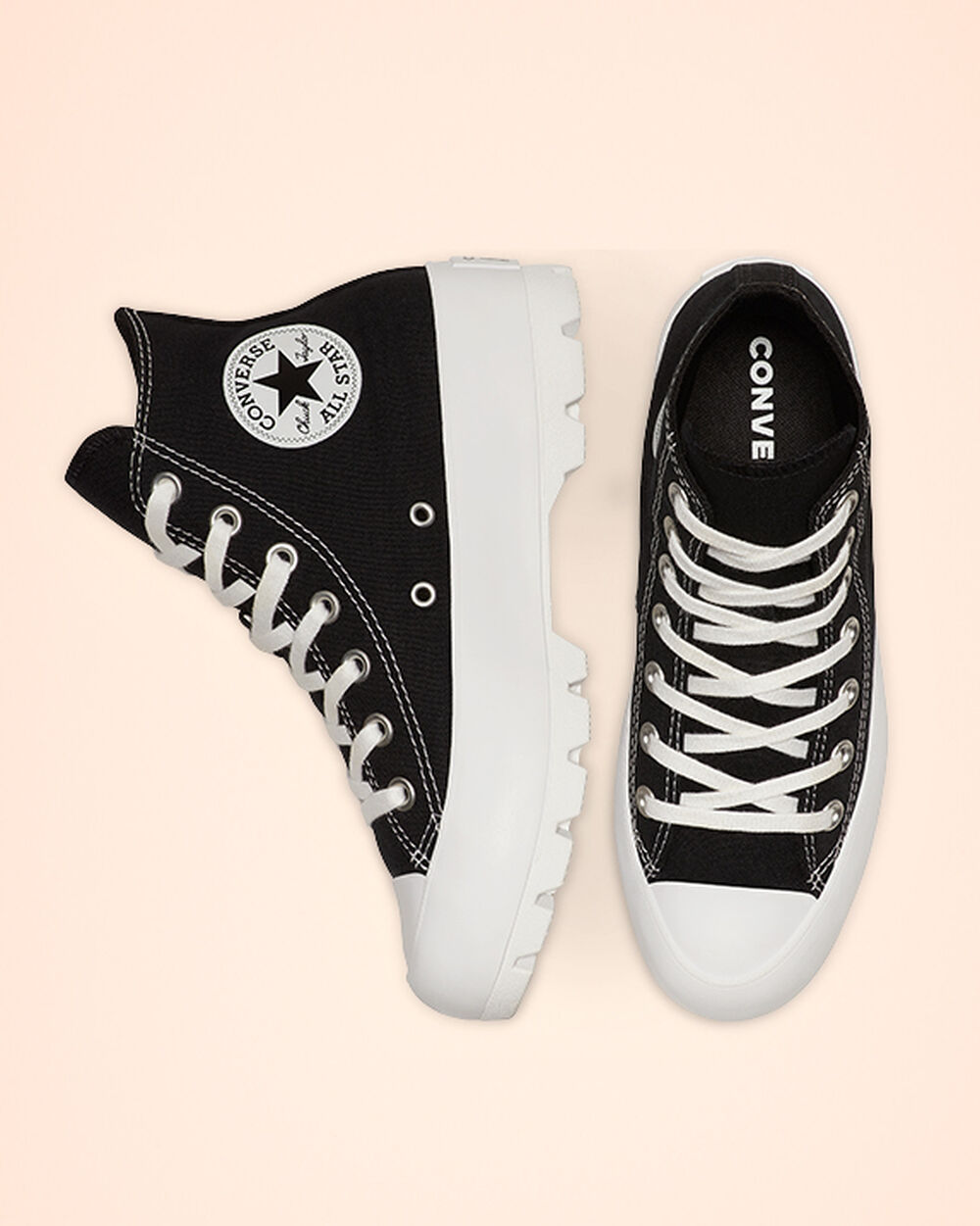 Botas de Invierno Converse Chuck Taylor All Star Lugged Mujer Negras Blancas Negras | Colombia-047169