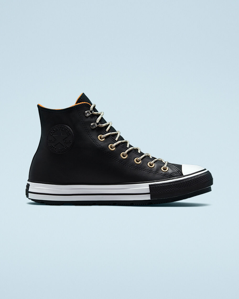 Botas de Invierno Converse Chuck Taylor All Star Mujer Negras Blancas Negras | Colombia-091439