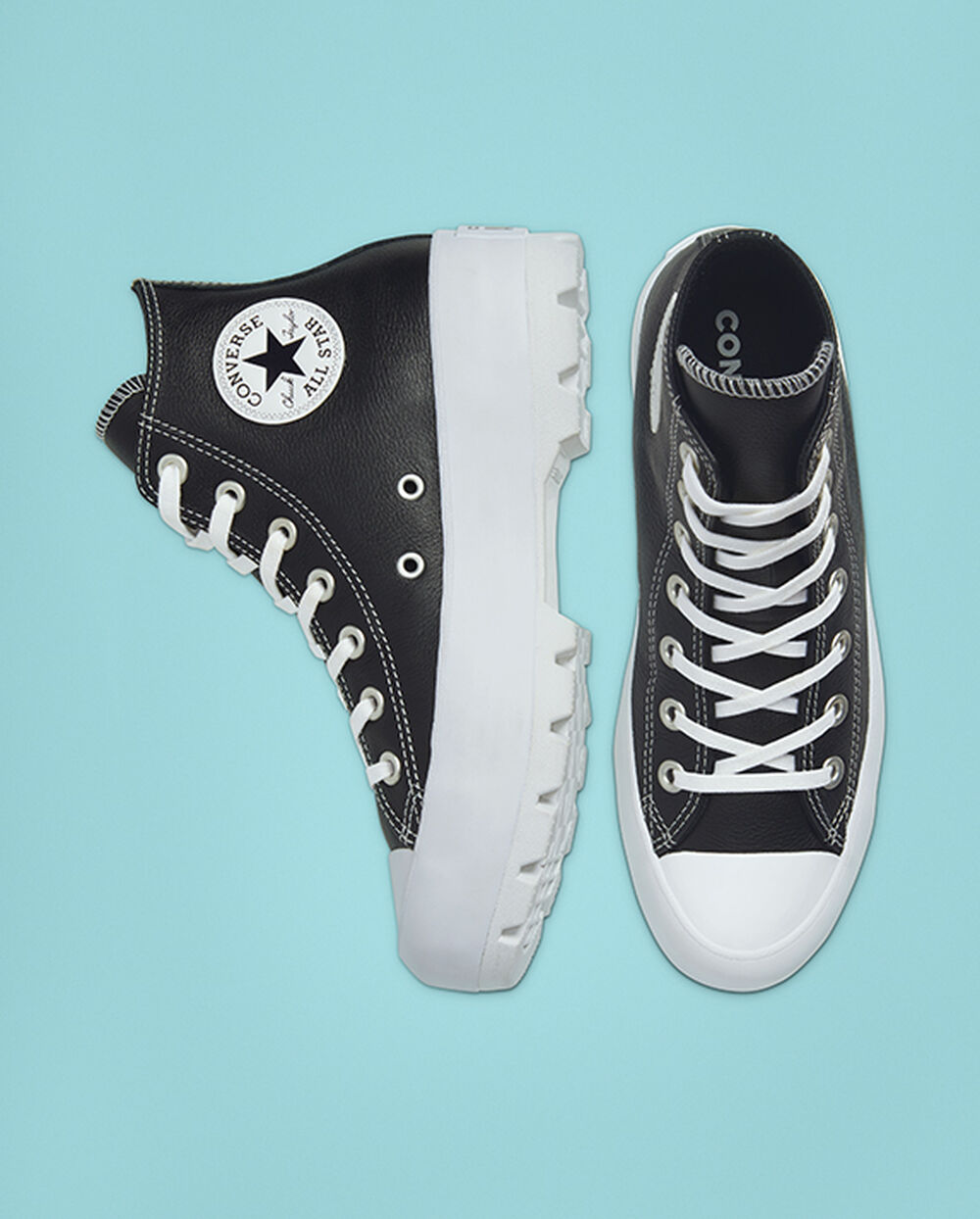 Botas de Invierno Converse Chuck Taylor All Star Mujer Negras Blancas | Colombia-43179