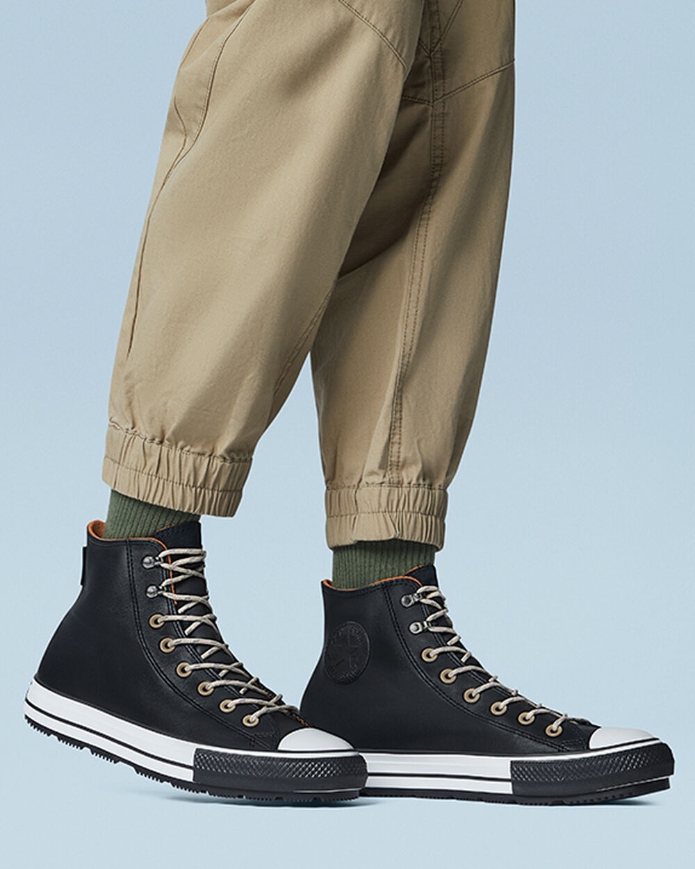 Botas de Invierno Converse Chuck Taylor All Star Hombre Negras Blancas Negras | Colombia-768019