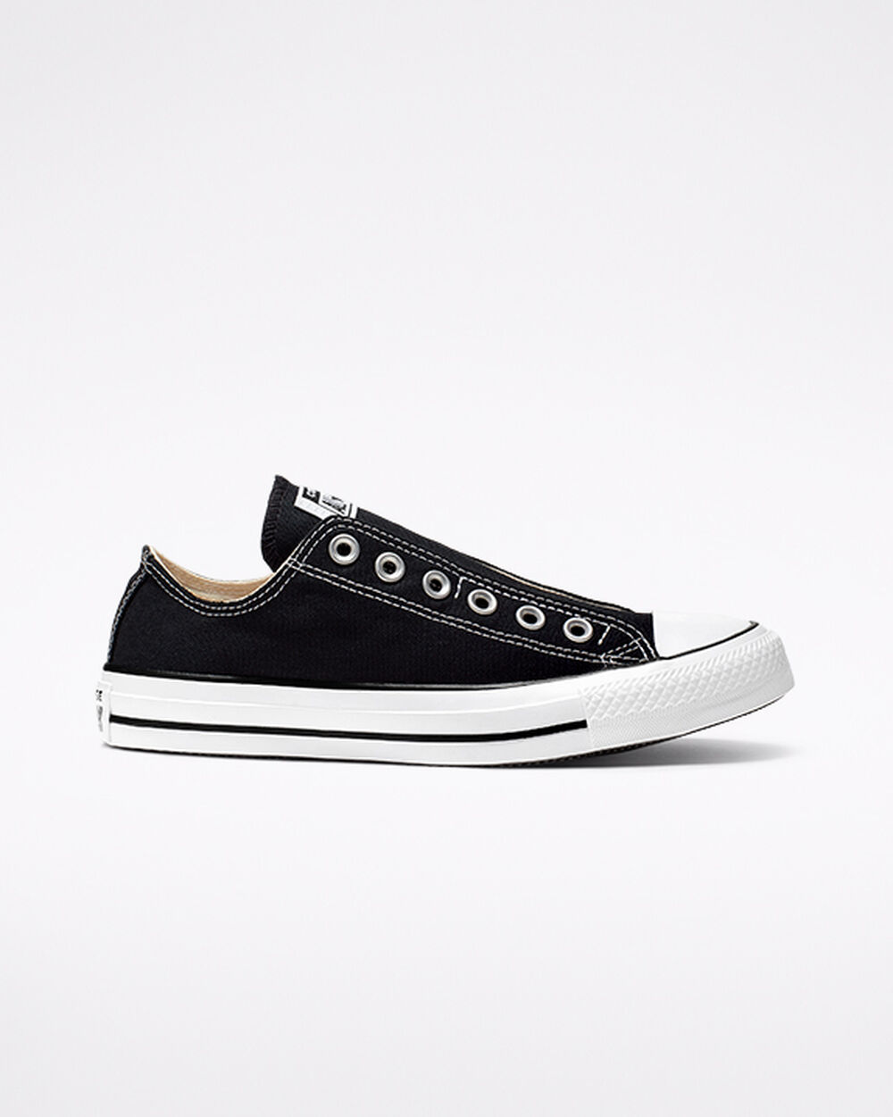 Slip On Converse Chuck Taylor All Star Mujer Negras Blancas Negras | Colombia-581239