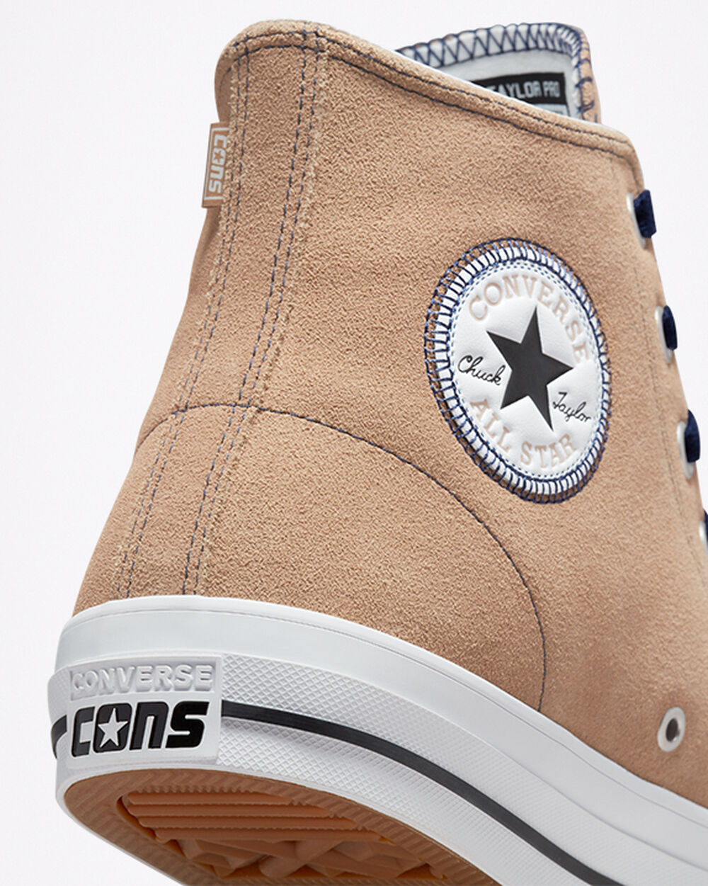 Zapatillas Converse CONS Chuck Taylor All Star Pro Mujer Kaki Negras Blancas | Colombia-015349