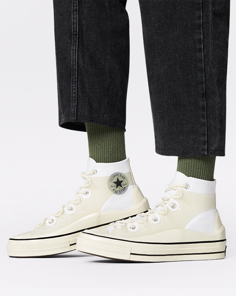 Zapatillas Converse Chuck 70 Hombre Blancas Negras | Colombia-415099