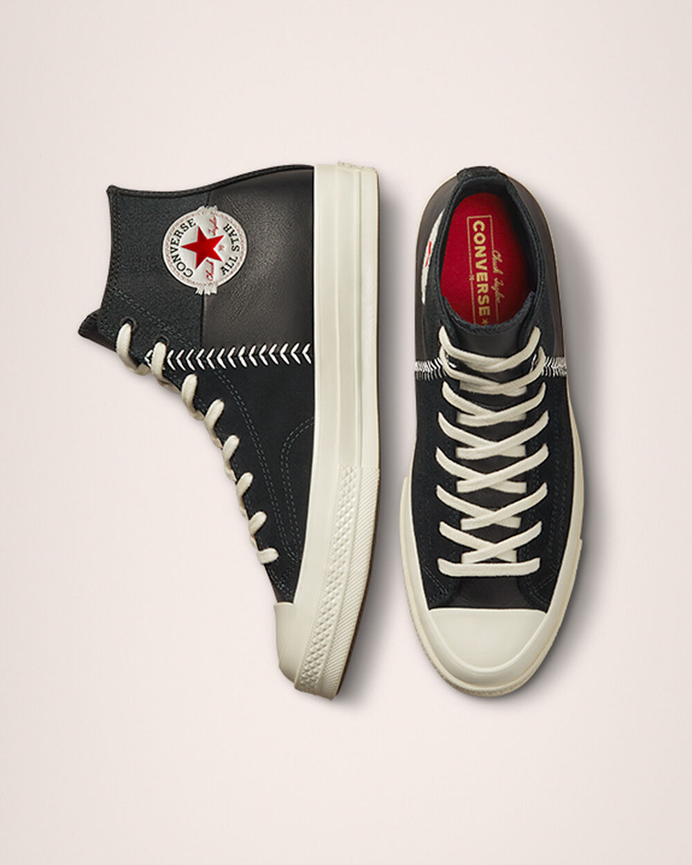 Zapatillas Converse Chuck 70 Hombre Negras Blancas Rojas | Colombia-147299