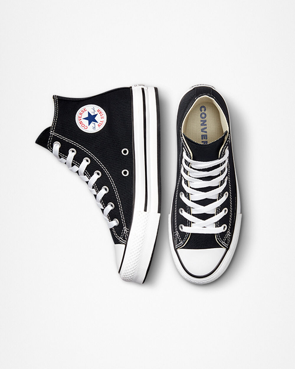 Zapatillas Converse Chuck Taylor All Star Niña Negras Blancas Negras | Colombia-165949