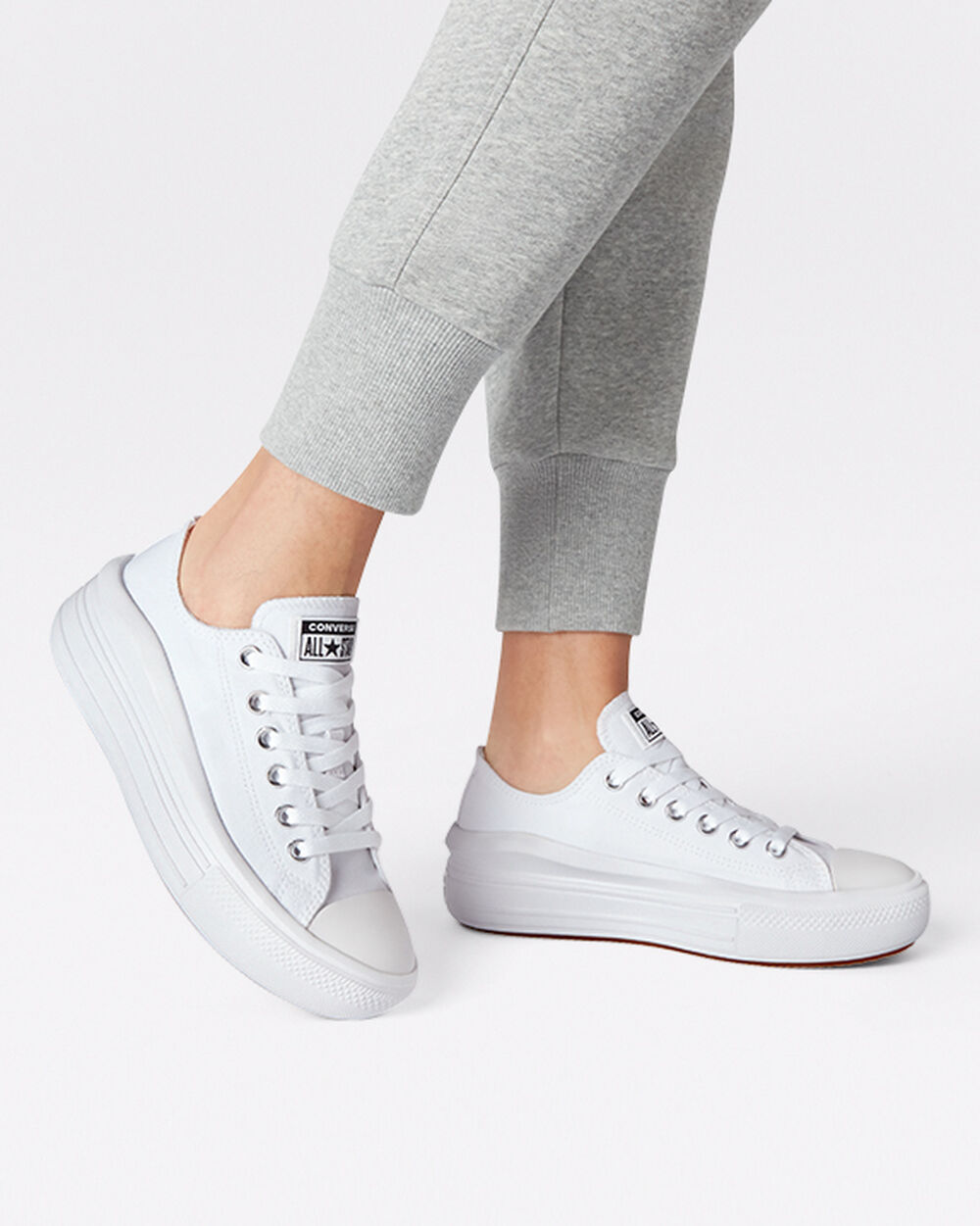 Zapatillas Converse Chuck Taylor All Star Move Mujer Blancas Blancas | Colombia-279069