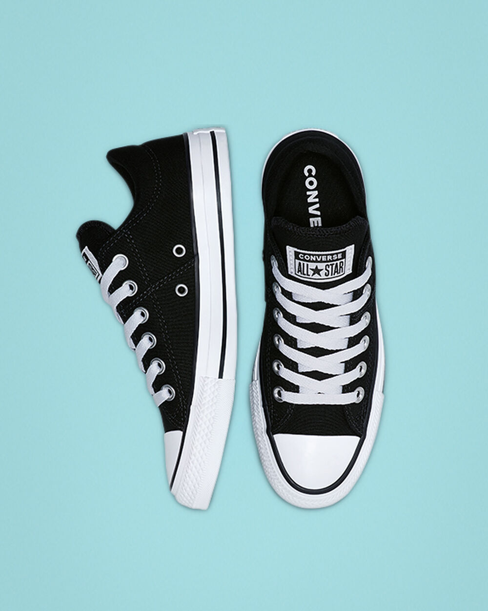 Zapatillas Converse Chuck Taylor All Star Madison Mujer Negras Blancas Negras | Colombia-381909