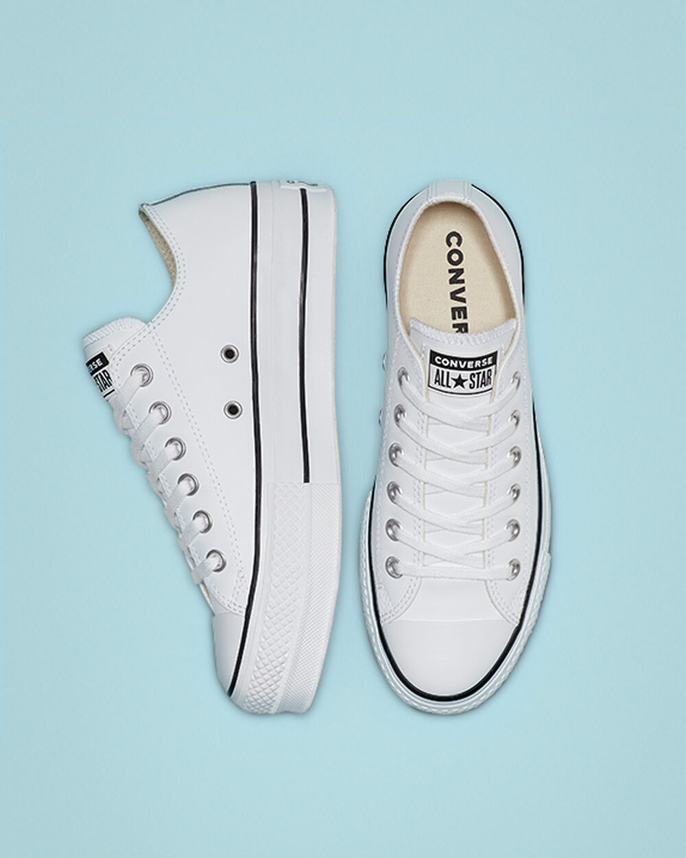 Zapatillas Converse Chuck Taylor All Star Mujer Blancas Negras Blancas | Colombia-412969