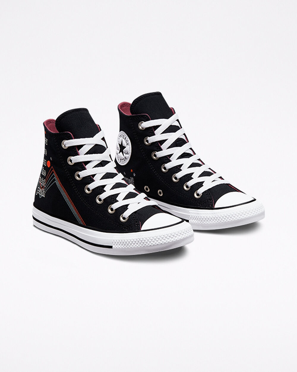 Zapatillas Converse Chuck Taylor All Star Mujer Negras Blancas Gris | Colombia-418029