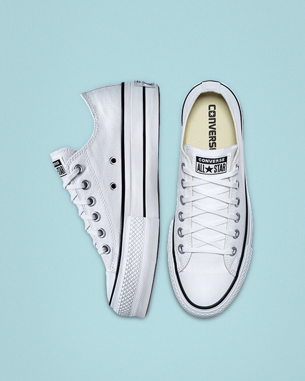 Zapatillas Converse Chuck Taylor All Star Mujer Blancas Negras Blancas | Colombia-481679