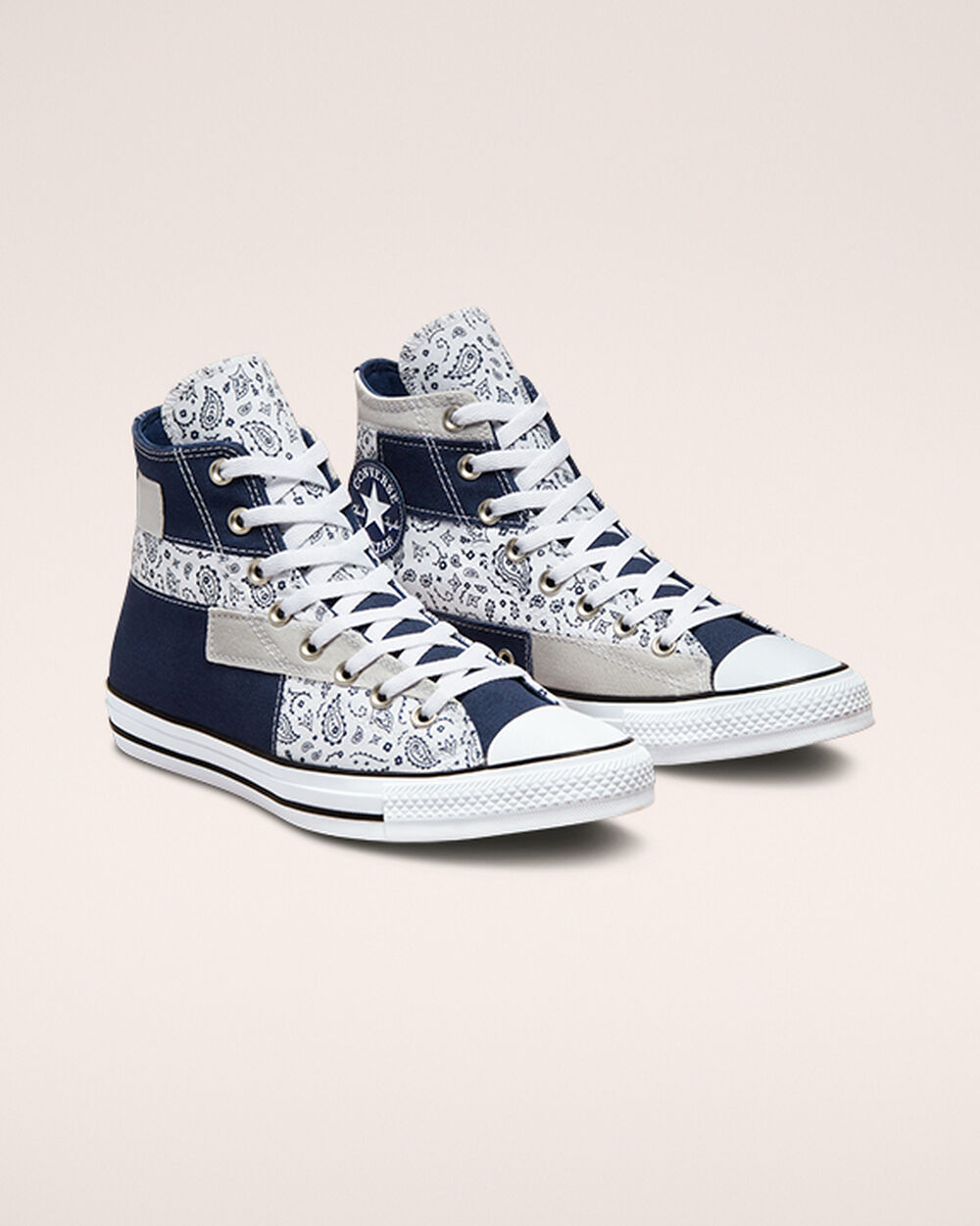 Zapatillas Converse Chuck Taylor All Star Mujer Azul Marino Blancas | Colombia-597319