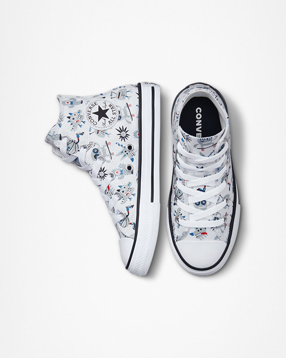 Zapatillas Converse Chuck Taylor All Star Niña Blancas Gris Azules | Colombia-671509