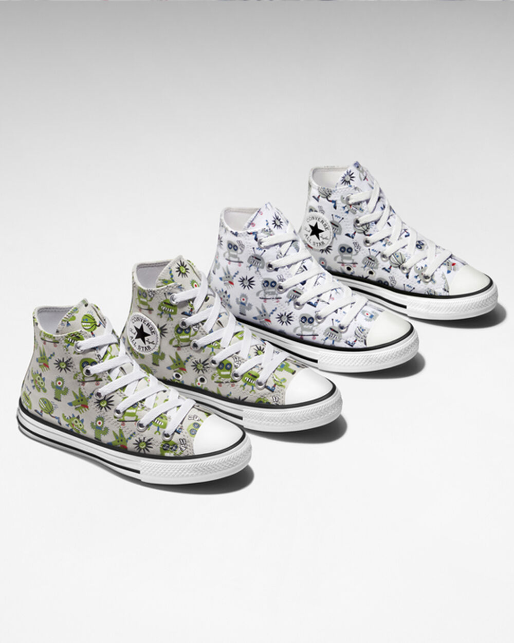 Zapatillas Converse Chuck Taylor All Star Niña Blancas Gris Azules | Colombia-671509