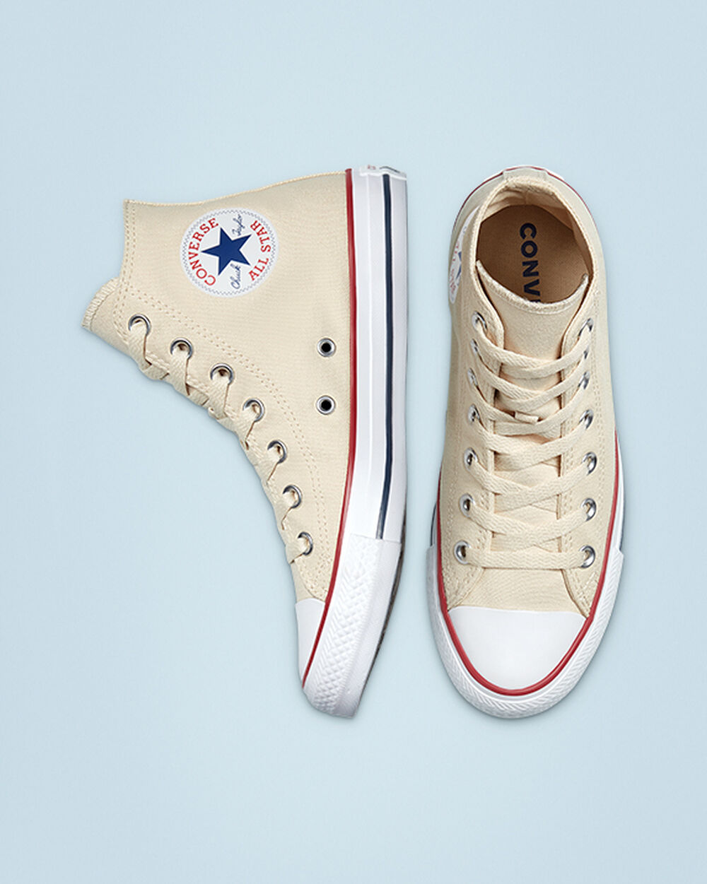 Zapatillas Converse Chuck Taylor All Star Mujer Beige Blancas | Colombia-834259