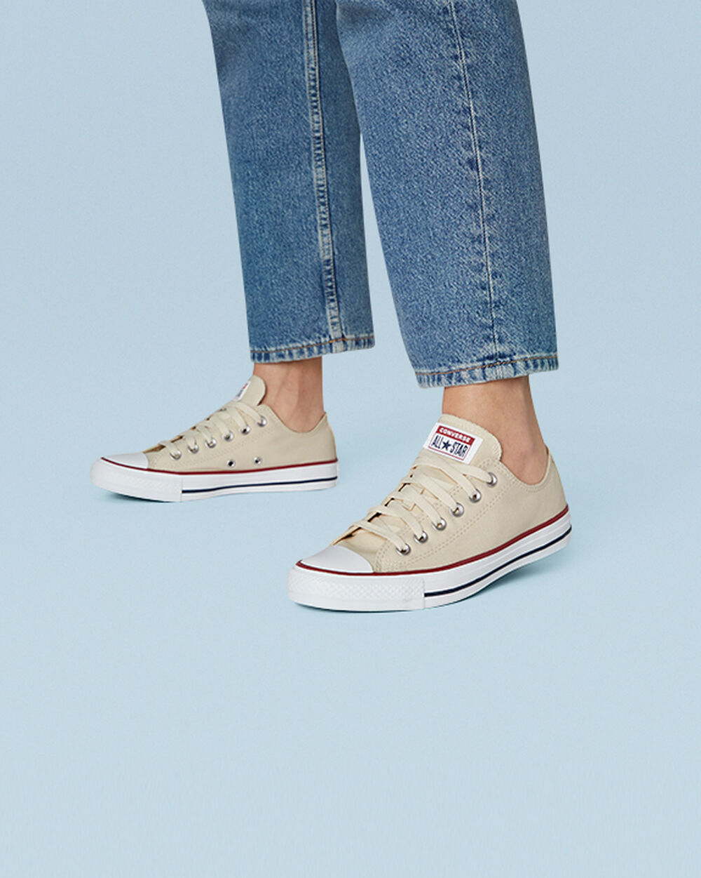 Zapatillas Converse Chuck Taylor All Star Mujer Beige Blancas | Colombia-840929