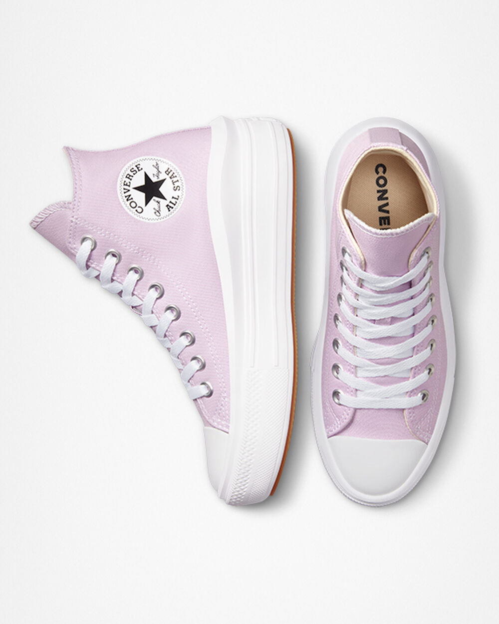 Zapatillas Converse Chuck Taylor All Star Move Mujer Moradas Claro Blancas | Colombia-854609