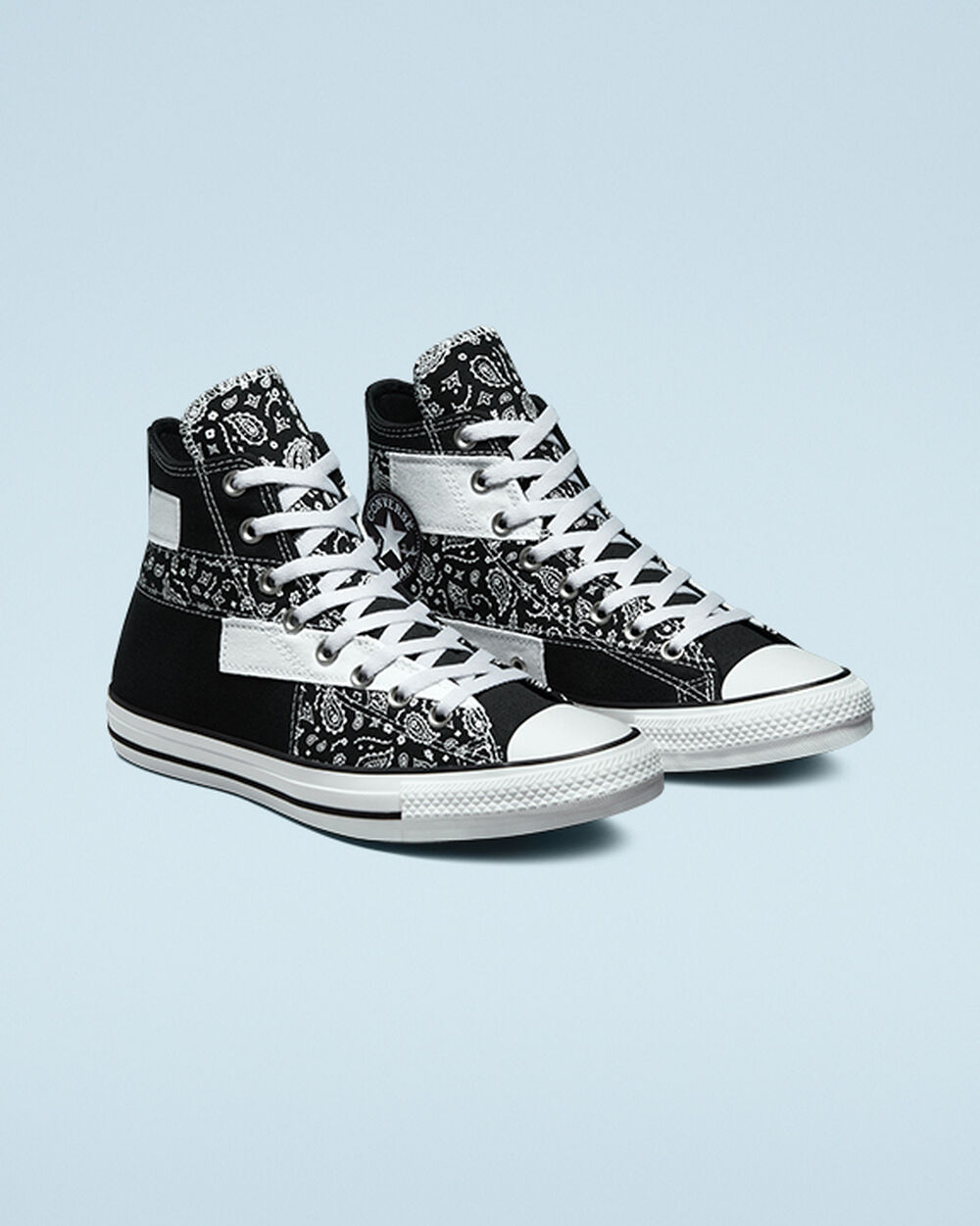 Zapatillas Converse Chuck Taylor All Star Mujer Negras Blancas Negras | Colombia-871949