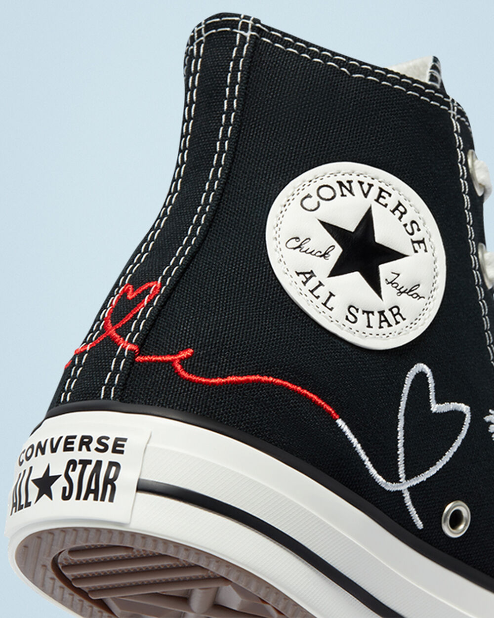 Zapatillas Converse Chuck Taylor All Star Hombre Negras Blancas | Colombia-974239