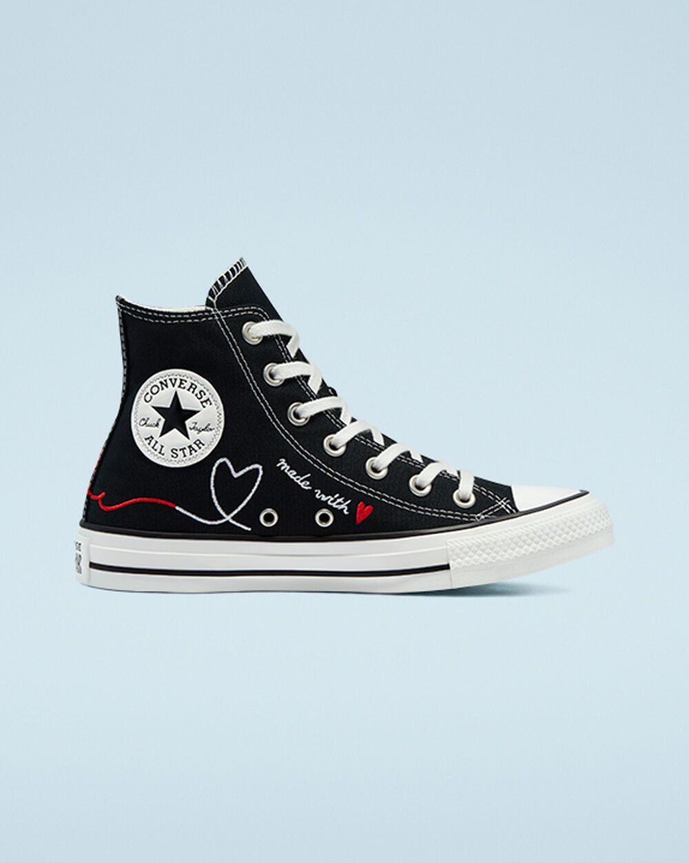 Zapatillas Converse Chuck Taylor All Star Hombre Negras Blancas | Colombia-974239