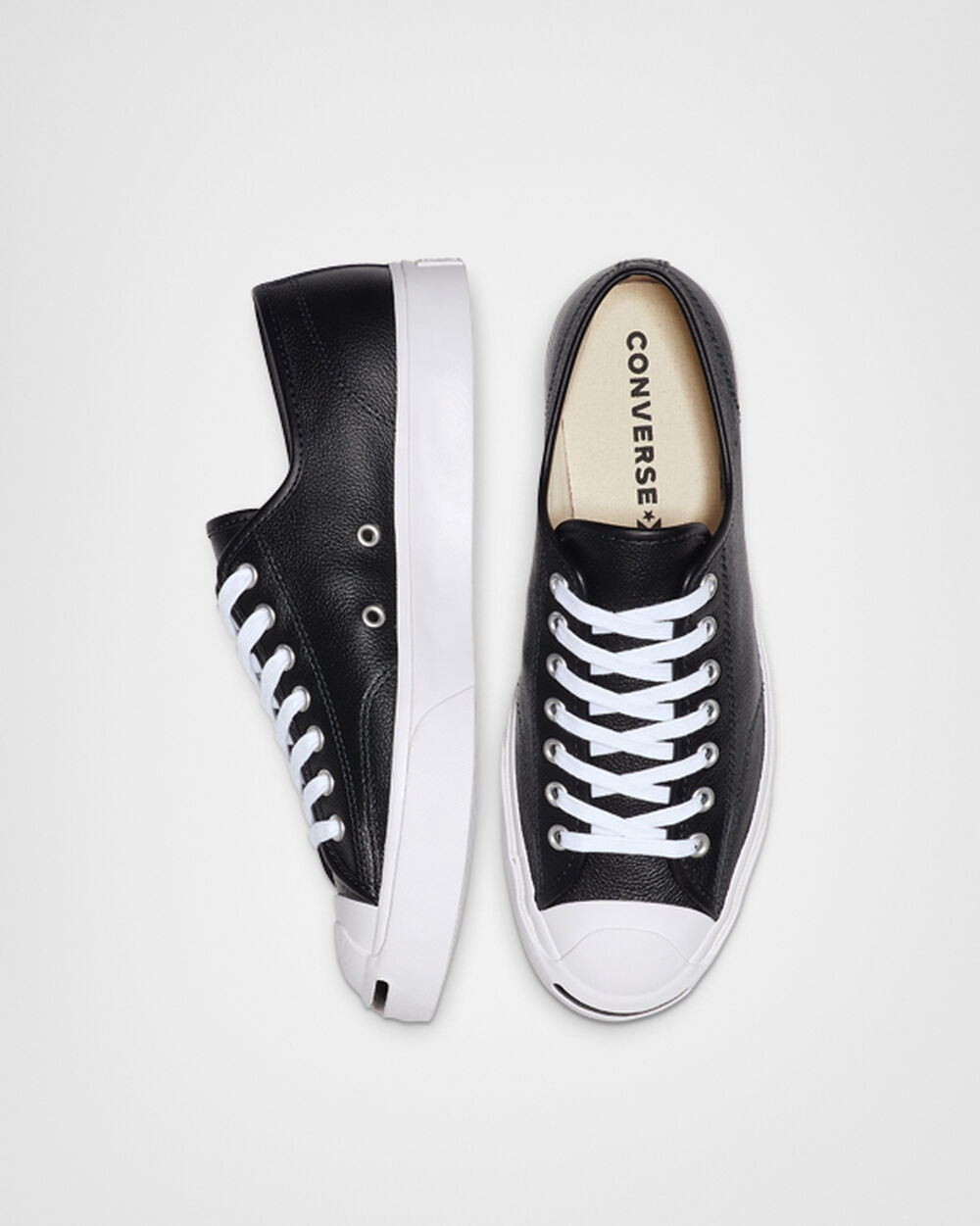 Zapatillas Converse Jack Purcell Mujer Negras Blancas | Colombia-37029